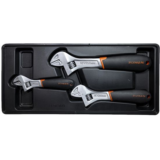 FIXMAN Tray 3 Piece Adjustable Wrench 6"8"10"
